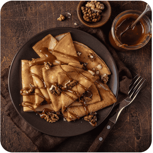 Crêpes au caramel beurre salé